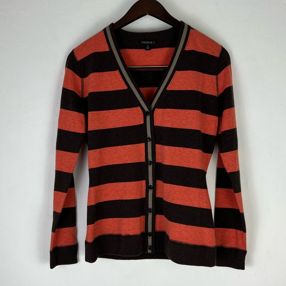 Lafayette 148 Striped Button-Up Cardigan Sweater – Women’s Size Small or Petite